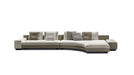 Modern beige sectional sofa on a white background