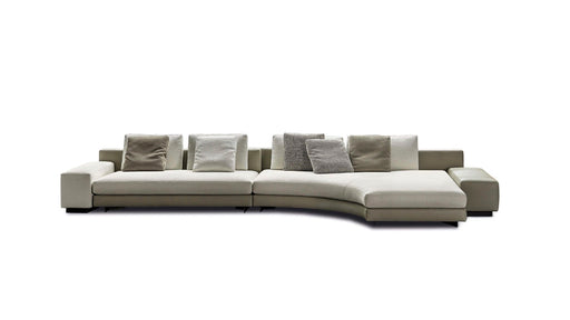 Modern beige sectional sofa on a white background