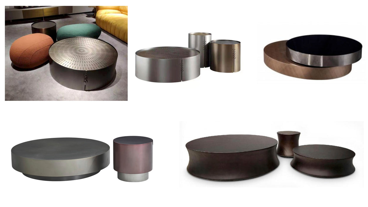 Coffee Table Italian Minimalist Coffee Table Living Room Amazed Silence Wind Small Household Short Table Designer Round Tea Table Coffee Table Mesa Para Centro De Sala