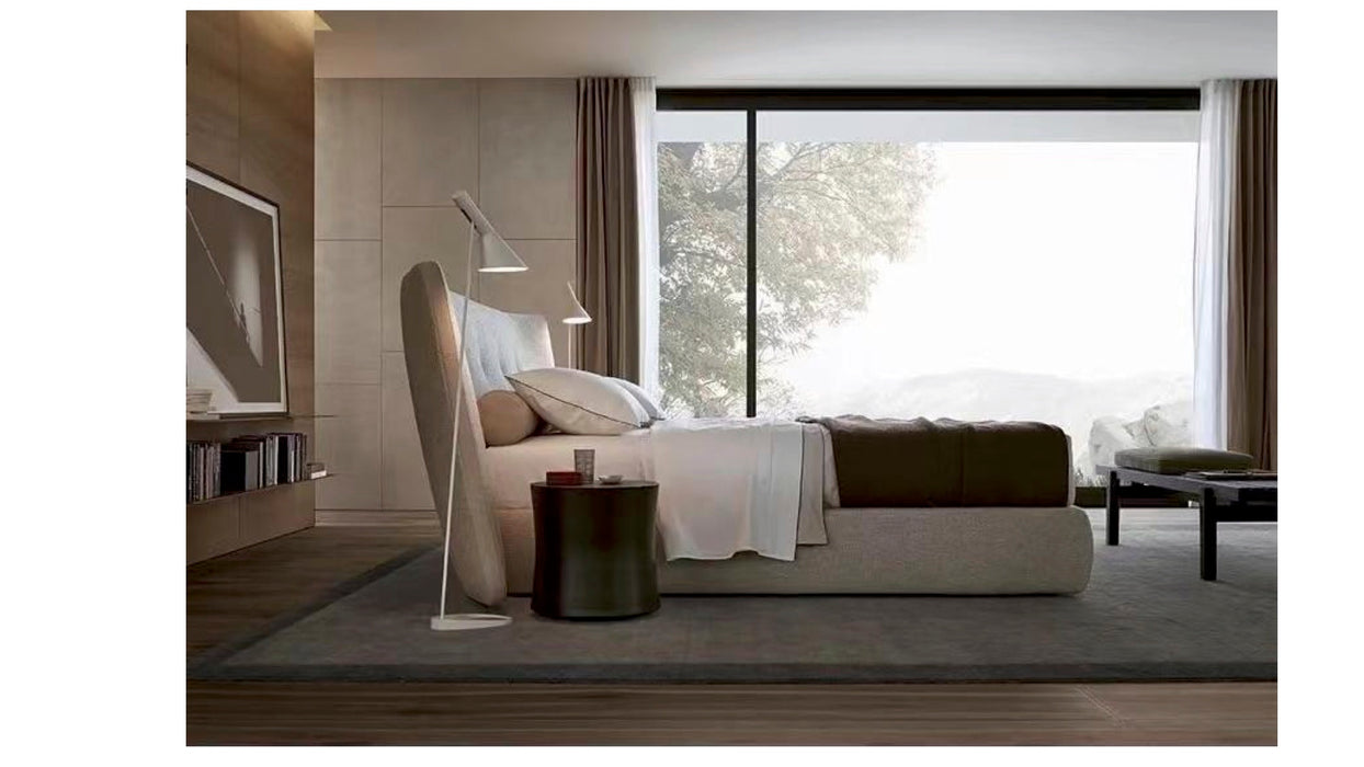 Rising Top Quality Solid Wood Frame Velvet Cotton Upholstered Bed Double Full Queen king Size Luxury Bedroom Furniture Set