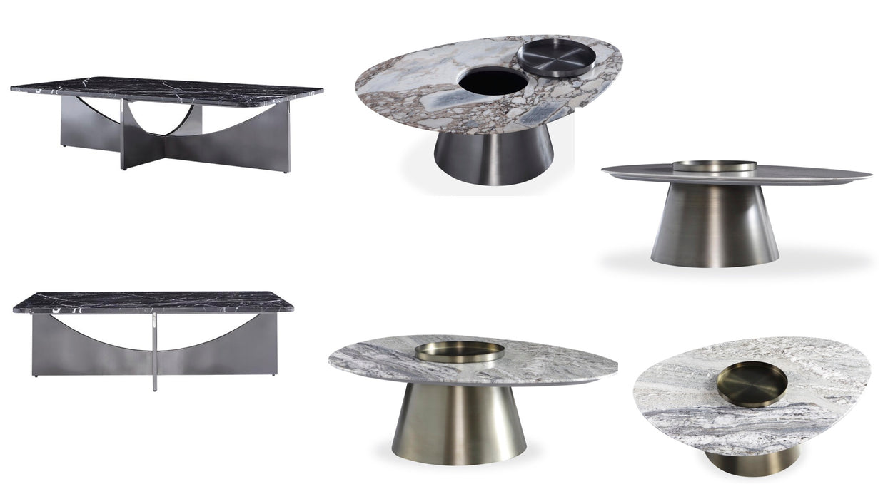 Newest Italian Design Round Marble Coffee Table Oval Odd Shape Modern Coffee Side Table