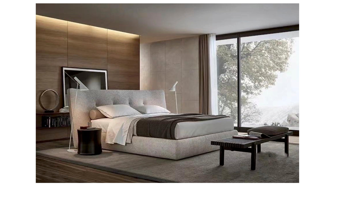 Rising Top Quality Solid Wood Frame Velvet Cotton Upholstered Bed Double Full Queen king Size Luxury Bedroom Furniture Set
