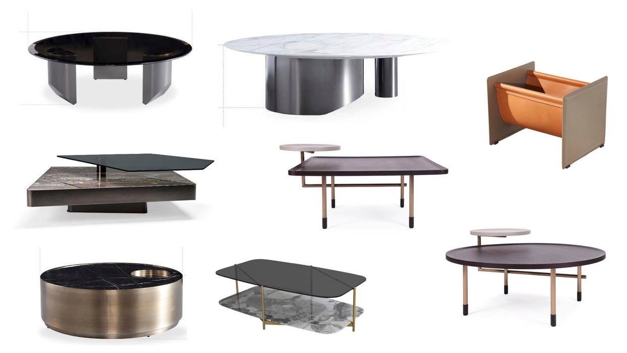 Popular Luxury Living Room Furniture Nesting Marble Tea Table Set Round Marble Gold Coffee Table Set