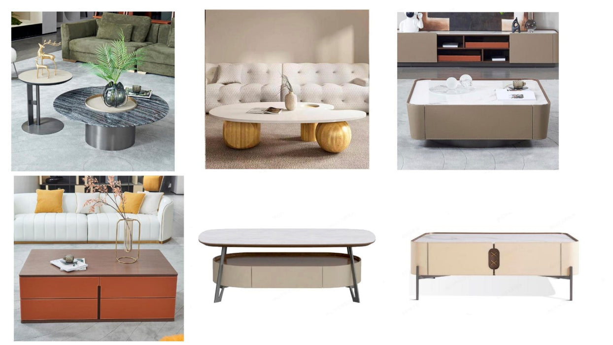 Living Room Furniture Apartment Sintered Stone Square Small Coffee Table with Drawer