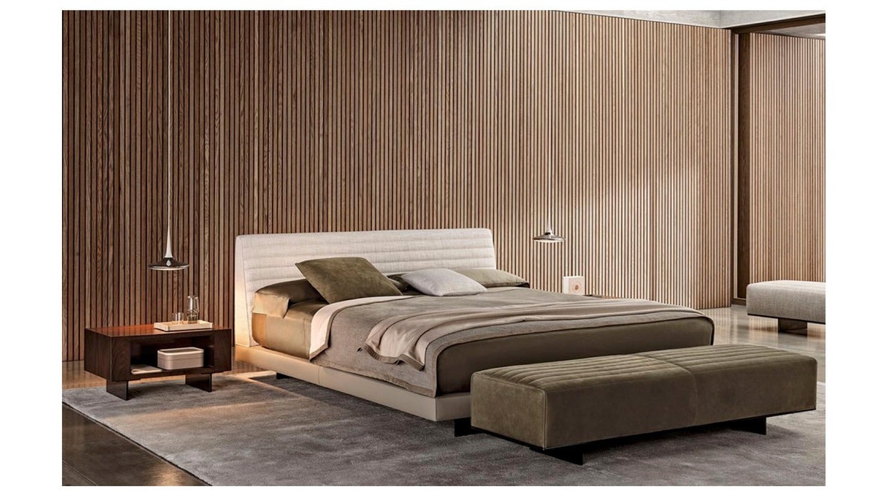 Italian Minimalist Style Modern High End Bedroom Fabric Bed