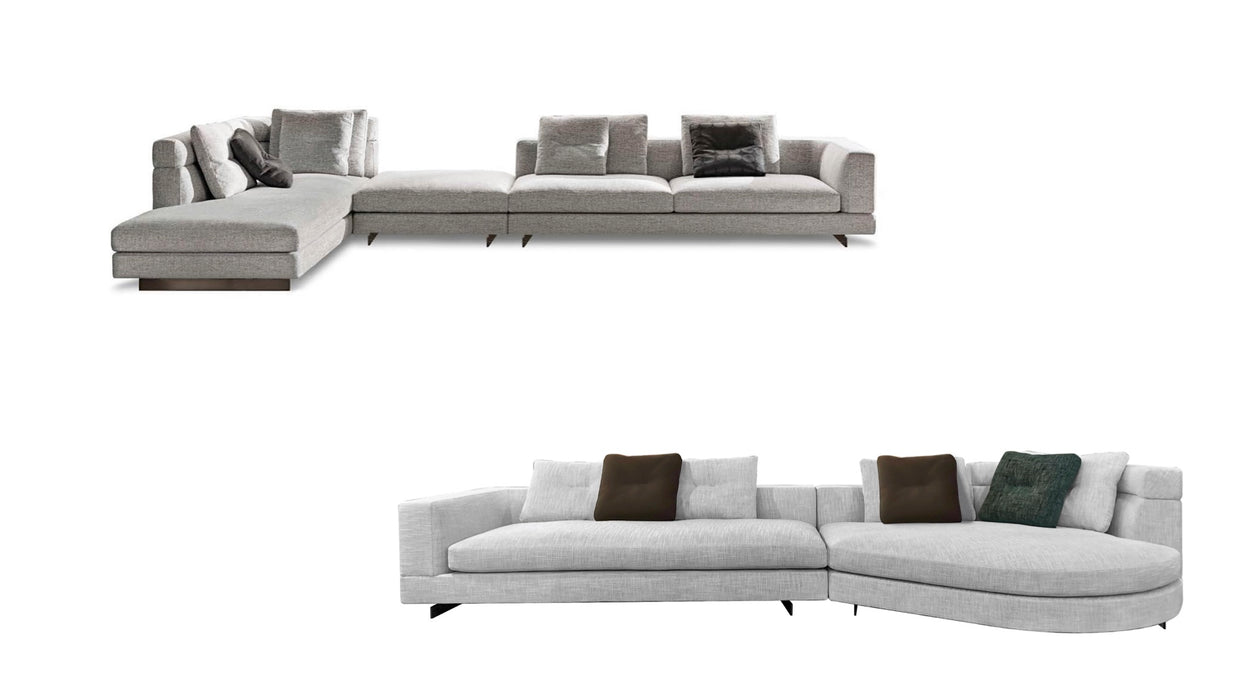Custom Size Villa L Shape Free Combination Cloud Sofa Luxury 2+2 Seats Sectional Sofa Set Living Room Furniture Modern Fabric Sofa