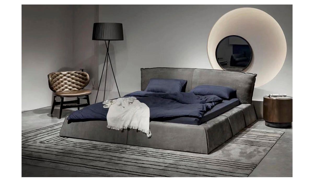 Plush Down Bed with Built-in Mattress-Bedroom Furniture-Bedroom Bed-Chinese Furniture