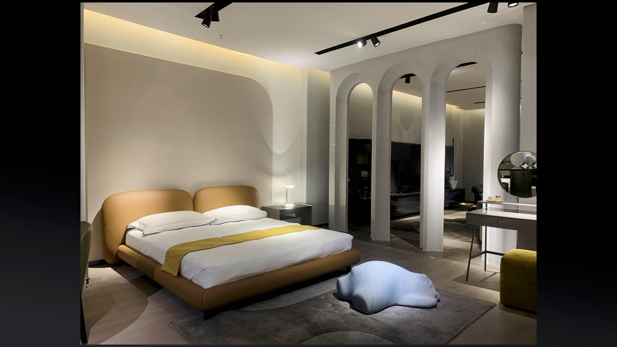 Fabric Bed Apartment Bed Italian Minimalist Hotel Large Luxury Bed Modern 1.8m Master Bedroom Double Wedding Bed